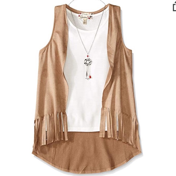 Speechless Other - Faux suede fringe vest